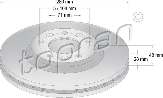 Topran 722 488 - Kočioni disk www.molydon.hr