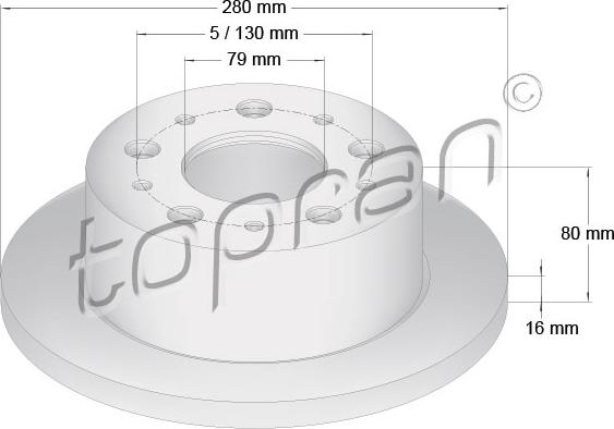 Topran 722 597 - Kočioni disk www.molydon.hr