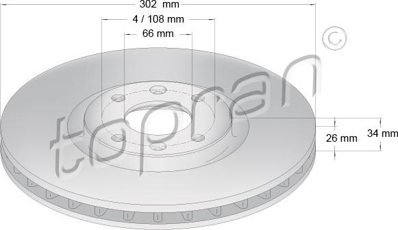 Topran 722 835 - Kočioni disk www.molydon.hr