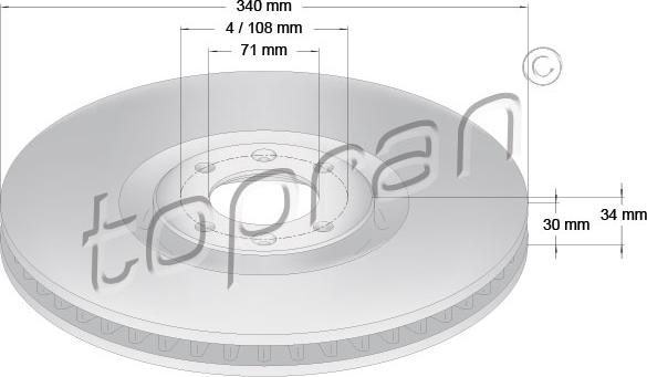 Topran 722 837 - Kočioni disk www.molydon.hr