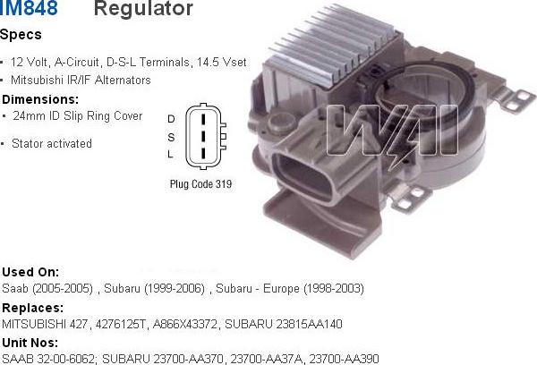 Transpo IM848 - Regulator napona generatora www.molydon.hr