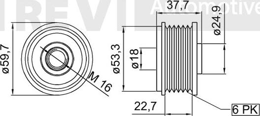 Trevi Automotive AP1099 - Remenica, alternator www.molydon.hr