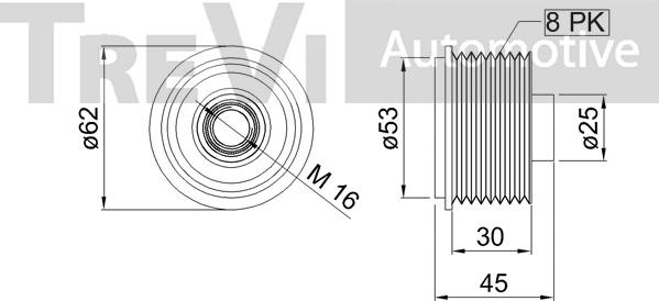 Trevi Automotive AP1068 - Remenica, alternator www.molydon.hr