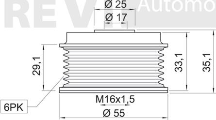 Trevi Automotive AP1016 - Remenica, alternator www.molydon.hr