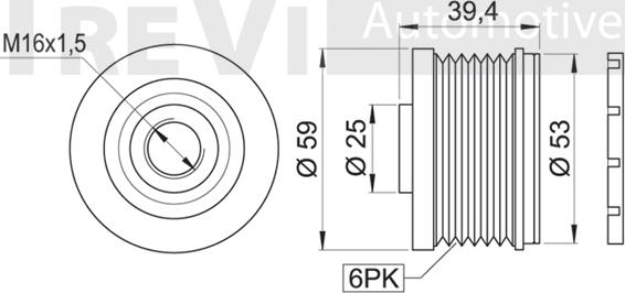 Trevi Automotive AP1084 - Remenica, alternator www.molydon.hr