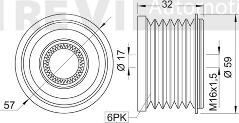 Trevi Automotive AP1030 - Remenica, alternator www.molydon.hr