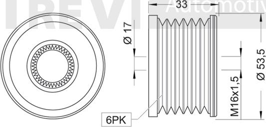 Trevi Automotive AP1037 - Remenica, alternator www.molydon.hr