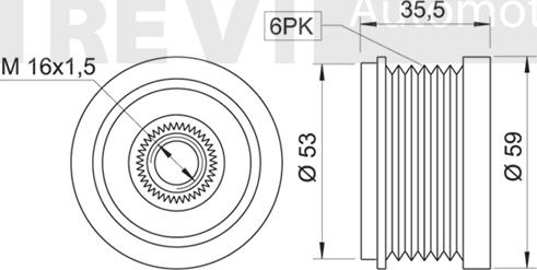 Trevi Automotive AP1073 - Remenica, alternator www.molydon.hr