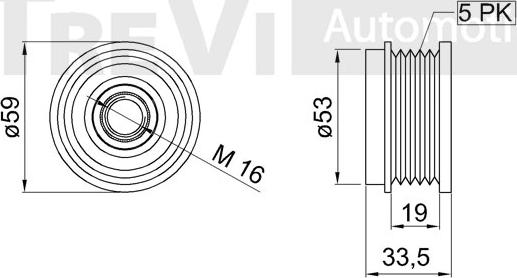 Trevi Automotive AP1198 - Remenica, alternator www.molydon.hr