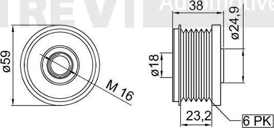 Trevi Automotive AP1110 - Remenica, alternator www.molydon.hr