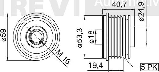 Trevi Automotive AP1118 - Remenica, alternator www.molydon.hr