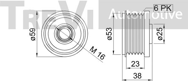 Trevi Automotive AP1188 - Remenica, alternator www.molydon.hr