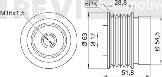 Trevi Automotive AP1128 - Remenica, alternator www.molydon.hr