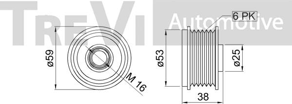 Trevi Automotive AP1241 - Remenica, alternator www.molydon.hr