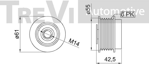 Trevi Automotive AP1211 - Remenica, alternator www.molydon.hr