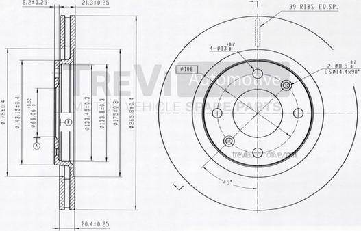 Trevi Automotive BD1096 - Kočioni disk www.molydon.hr