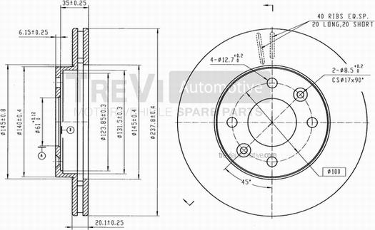 Trevi Automotive BD1090 - Kočioni disk www.molydon.hr