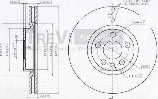 Trevi Automotive BD1098 - Kočioni disk www.molydon.hr