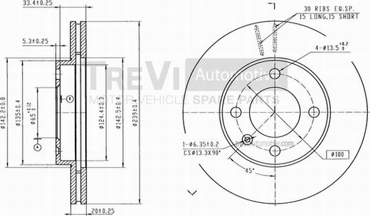 Trevi Automotive BD1092 - Kočioni disk www.molydon.hr