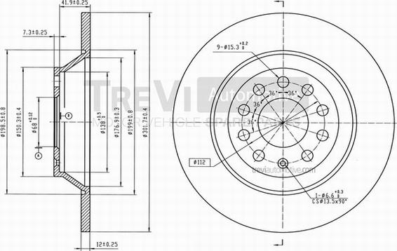 Trevi Automotive BD1049 - Kočioni disk www.molydon.hr