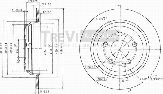 Trevi Automotive BD1044 - Kočioni disk www.molydon.hr