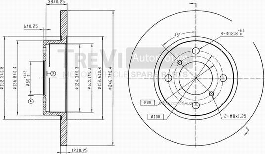 Trevi Automotive BD1048 - Kočioni disk www.molydon.hr