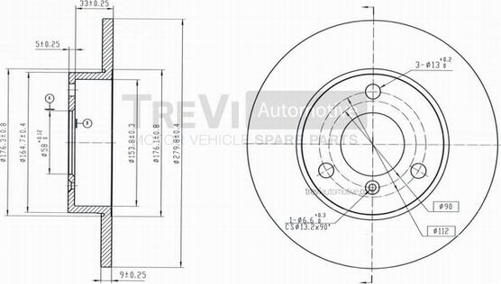 Trevi Automotive BD1043 - Kočioni disk www.molydon.hr