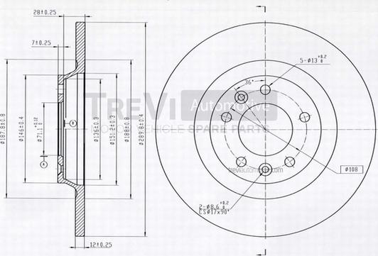 Trevi Automotive BD1047 - Kočioni disk www.molydon.hr