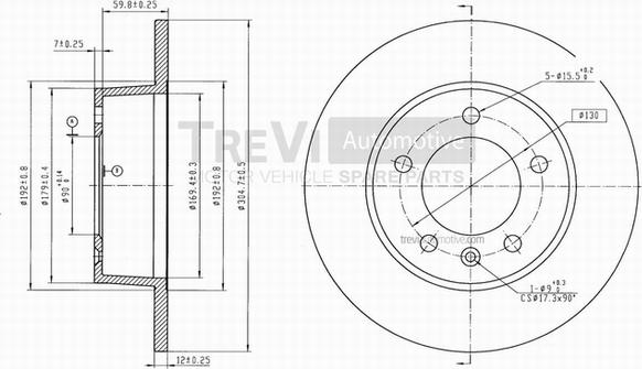 Trevi Automotive BD1054 - Kočioni disk www.molydon.hr