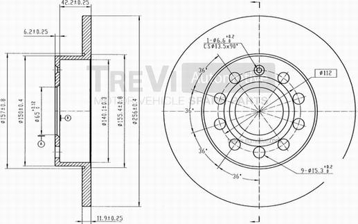 Trevi Automotive BD1056 - Kočioni disk www.molydon.hr