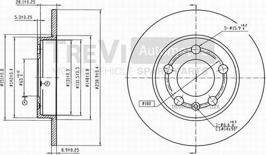 Trevi Automotive BD1051 - Kočioni disk www.molydon.hr