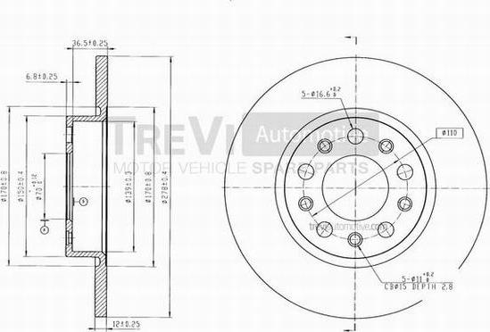 Trevi Automotive BD1053 - Kočioni disk www.molydon.hr