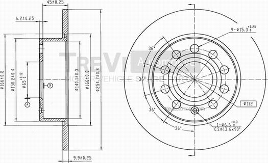 Trevi Automotive BD1057 - Kočioni disk www.molydon.hr