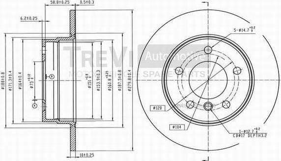 Trevi Automotive BD1064 - Kočioni disk www.molydon.hr