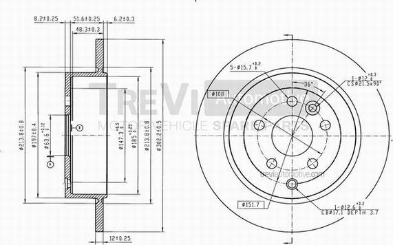 Trevi Automotive BD1066 - Kočioni disk www.molydon.hr