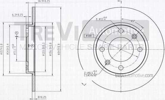 Trevi Automotive BD1061 - Kočioni disk www.molydon.hr