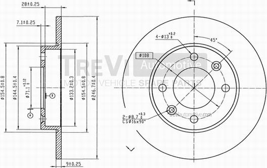 Trevi Automotive BD1063 - Kočioni disk www.molydon.hr