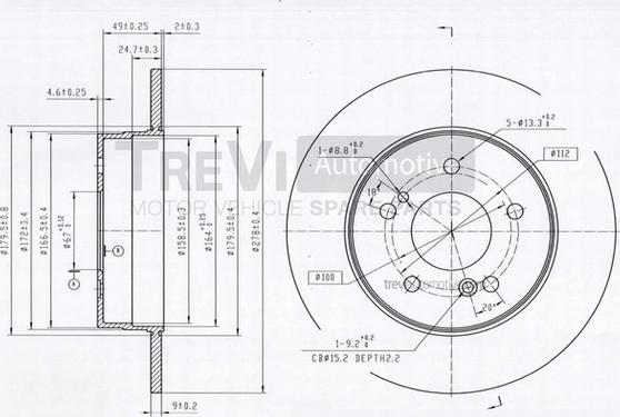 Trevi Automotive BD1019 - Kočioni disk www.molydon.hr