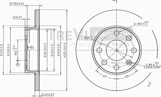 Trevi Automotive BD1011 - Kočioni disk www.molydon.hr