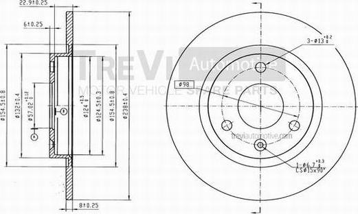 Trevi Automotive BD1012 - Kočioni disk www.molydon.hr