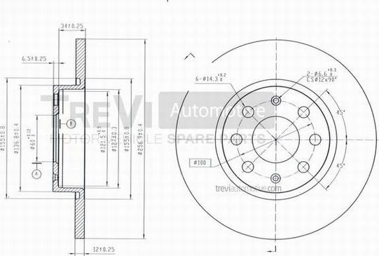 Trevi Automotive BD1017 - Kočioni disk www.molydon.hr