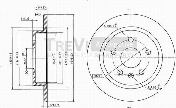 Trevi Automotive BD1086 - Kočioni disk www.molydon.hr