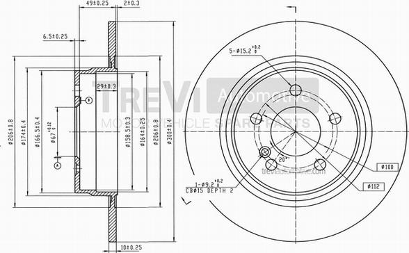 Trevi Automotive BD1081 - Kočioni disk www.molydon.hr