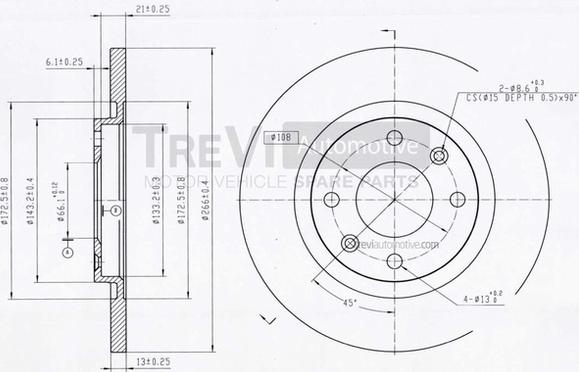 Trevi Automotive BD1031 - Kočioni disk www.molydon.hr