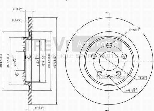 Trevi Automotive BD1038 - Kočioni disk www.molydon.hr