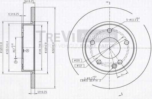 Trevi Automotive BD1033 - Kočioni disk www.molydon.hr