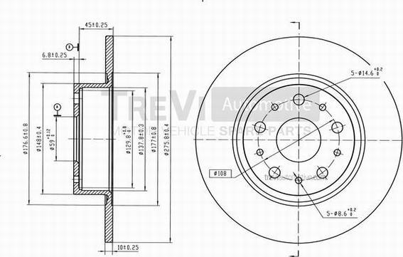 Trevi Automotive BD1024 - Kočioni disk www.molydon.hr