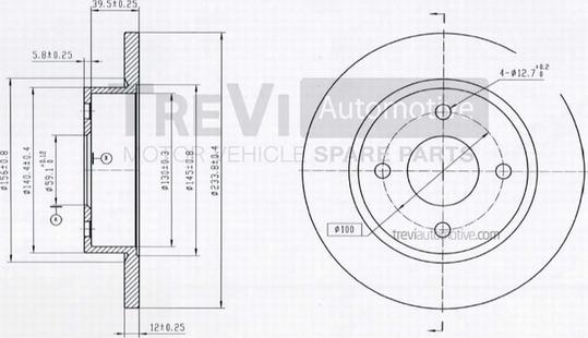 Trevi Automotive BD1021 - Kočioni disk www.molydon.hr