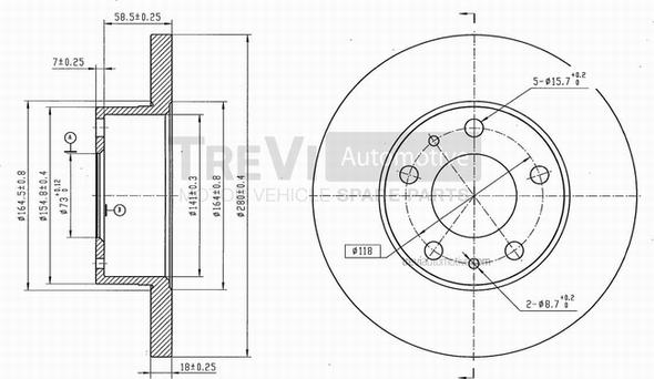 Trevi Automotive BD1023 - Kočioni disk www.molydon.hr