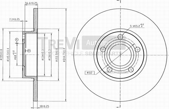 Trevi Automotive BD1022 - Kočioni disk www.molydon.hr